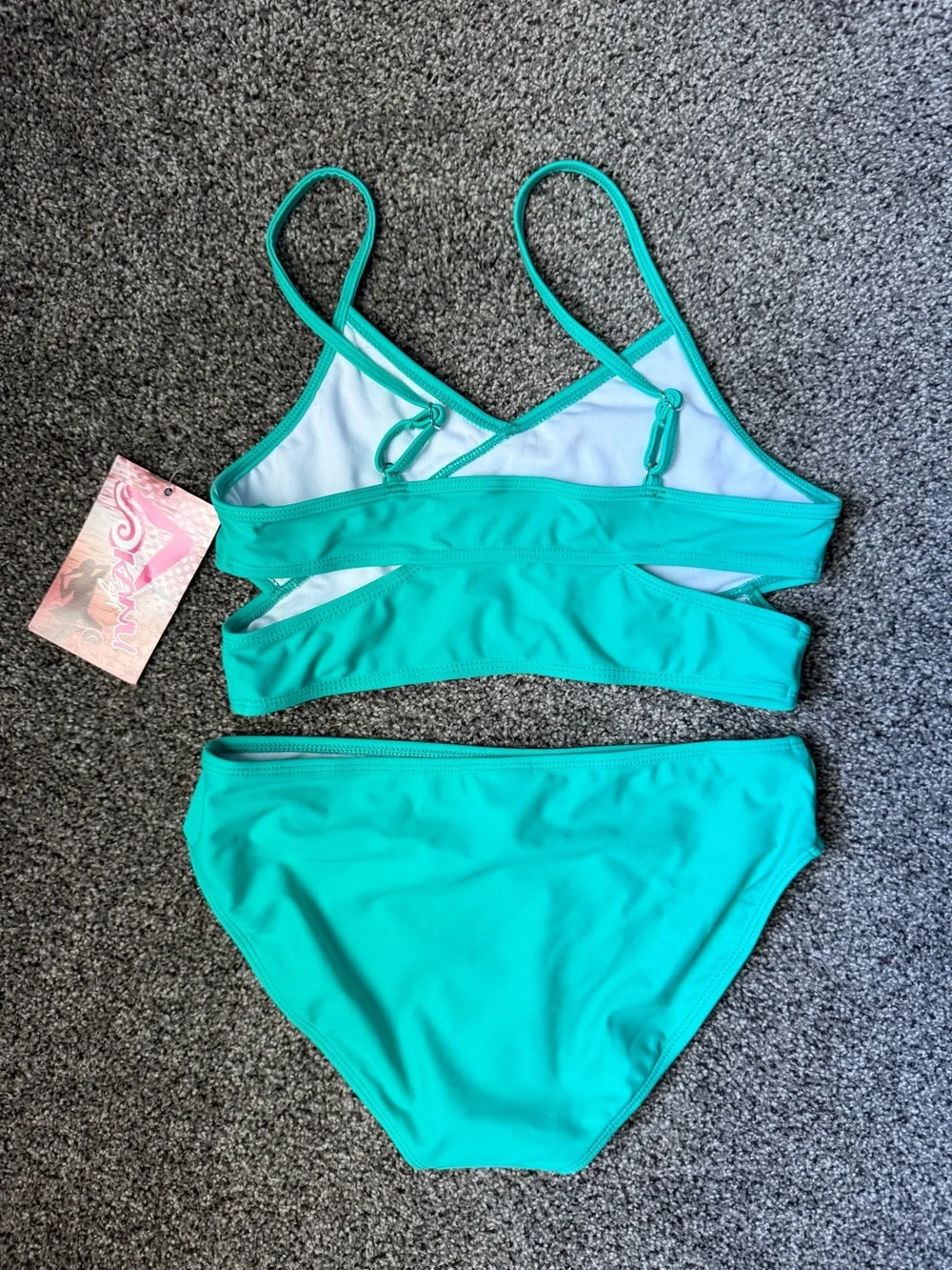 Kanu Surf Girls' Coral Reef Beach Sport Wrap Around Bikini 2-piece Swimsuit